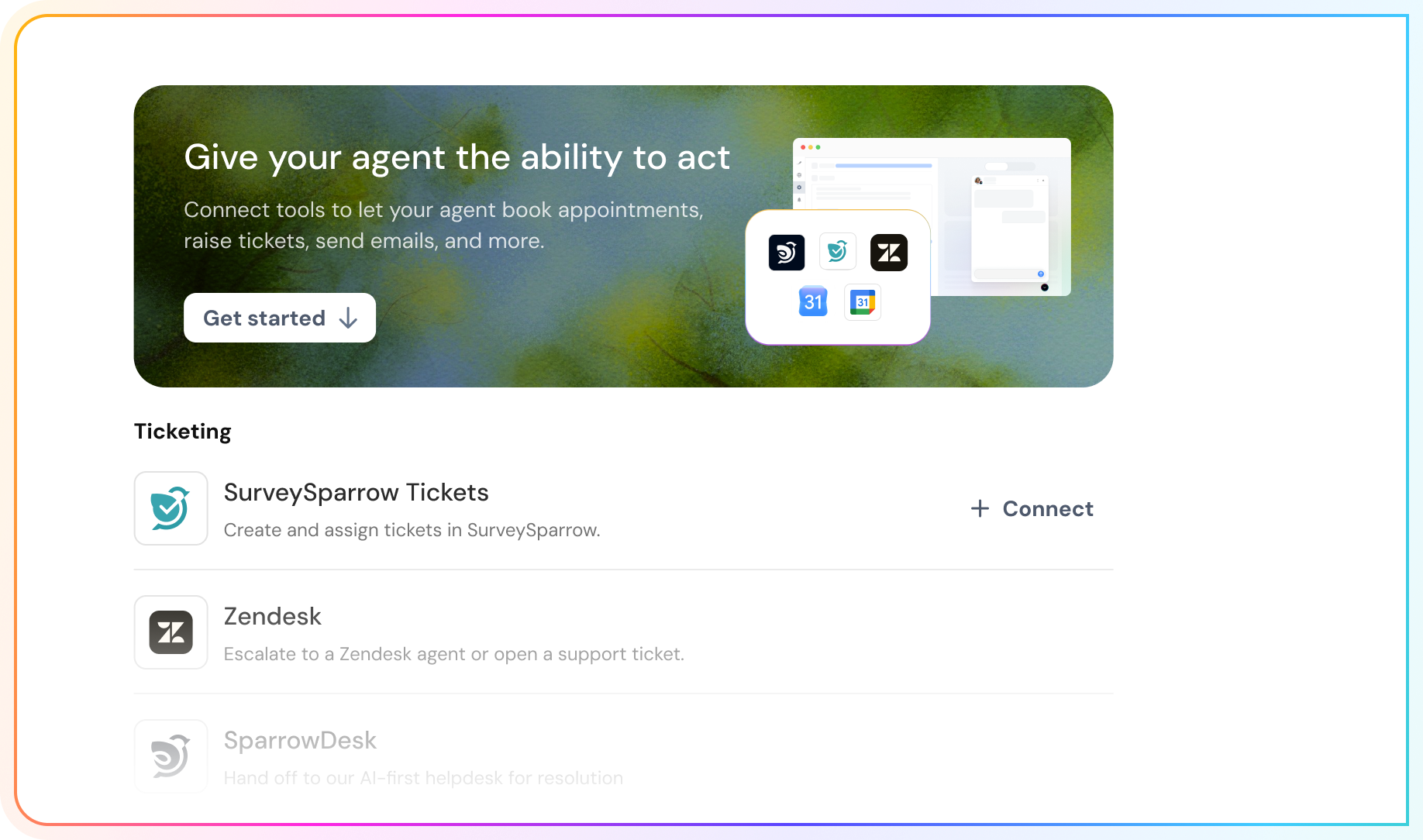 Echo workflow builder triggering tickets and handoffs