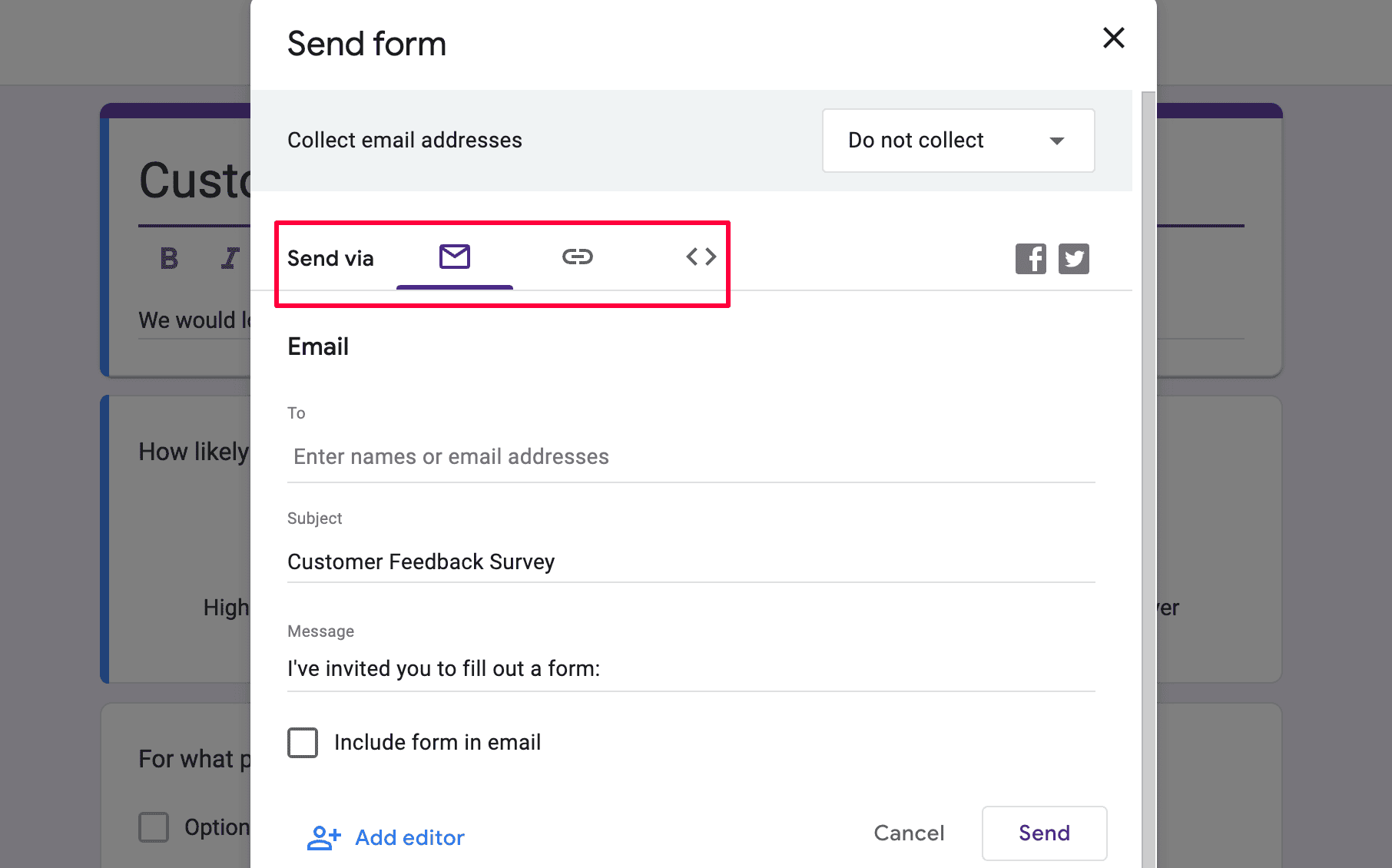 Step 6: Send and collect your responses. You know now how to create a survey in Google Forms!