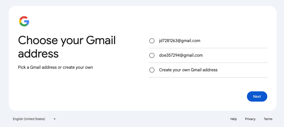 choose username for the new gmail account.png