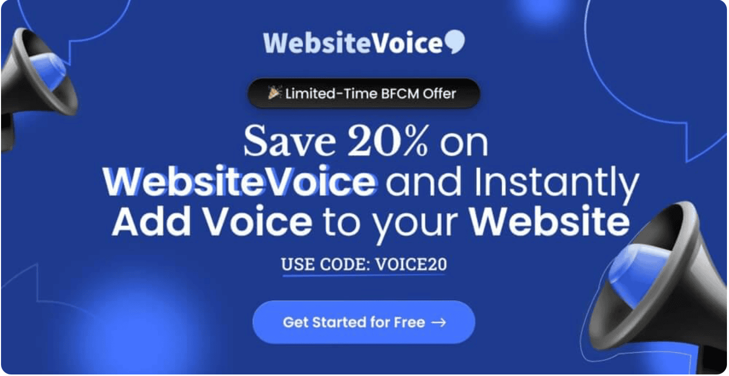 WebsiteVoice Black Friday Deal