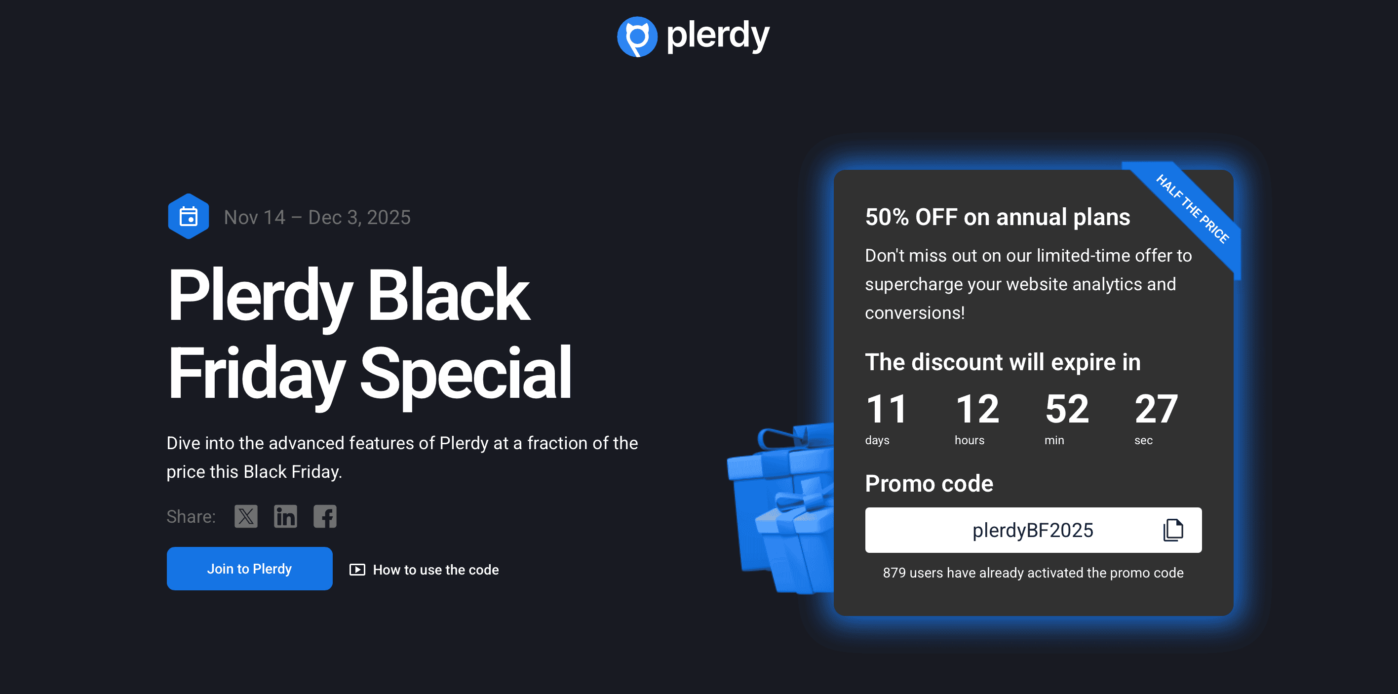 Plerdy Black Friday deal