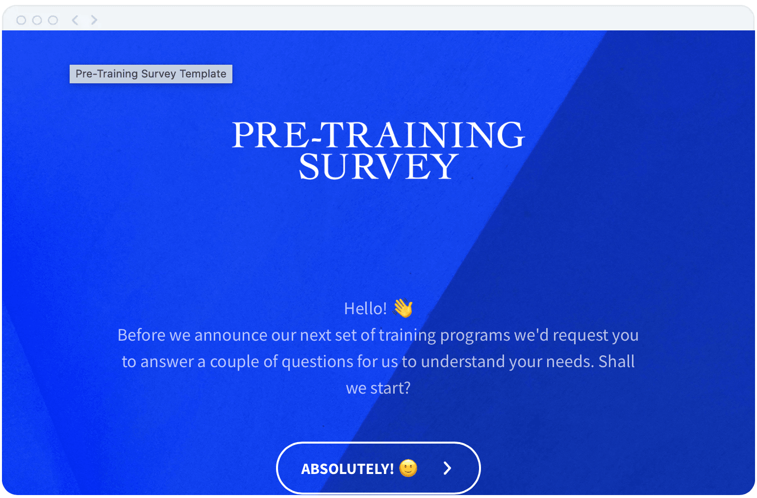 Pre-Training Survey Template