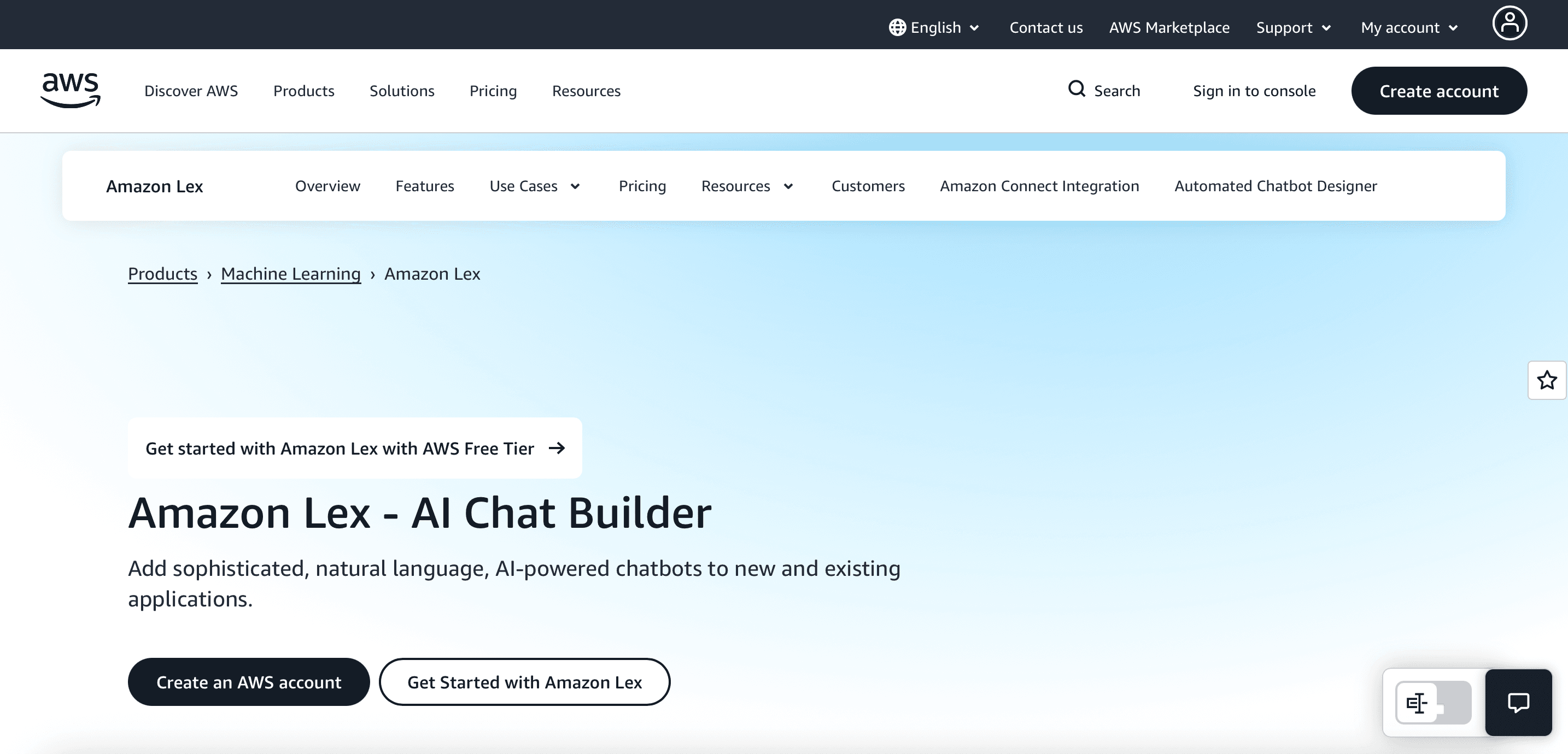 amazon-lex-ai-chat-builder