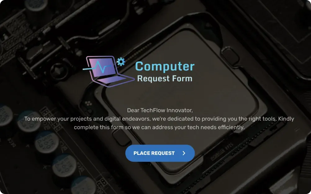 Request Pc Computer Request Form Template | SurveySparrow