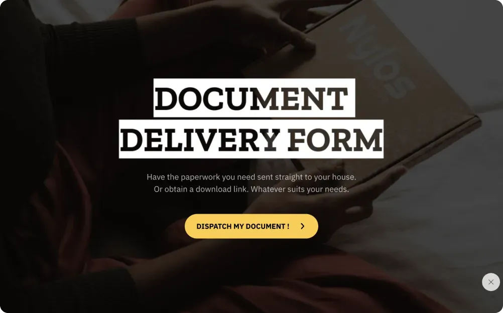 Document Delivery Form Template | SurveySparrow