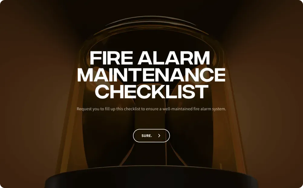 Fire Alarm System Maintenance Checklist | SurveySparrow