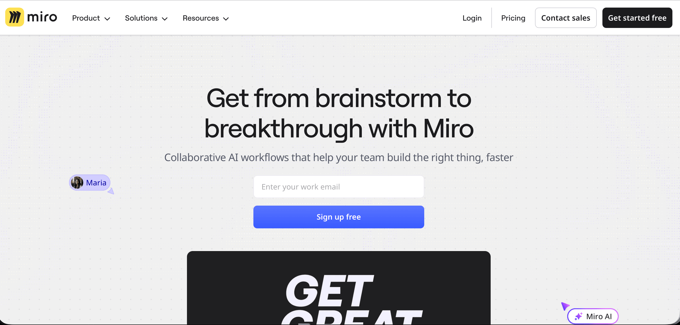 Miro-homepage