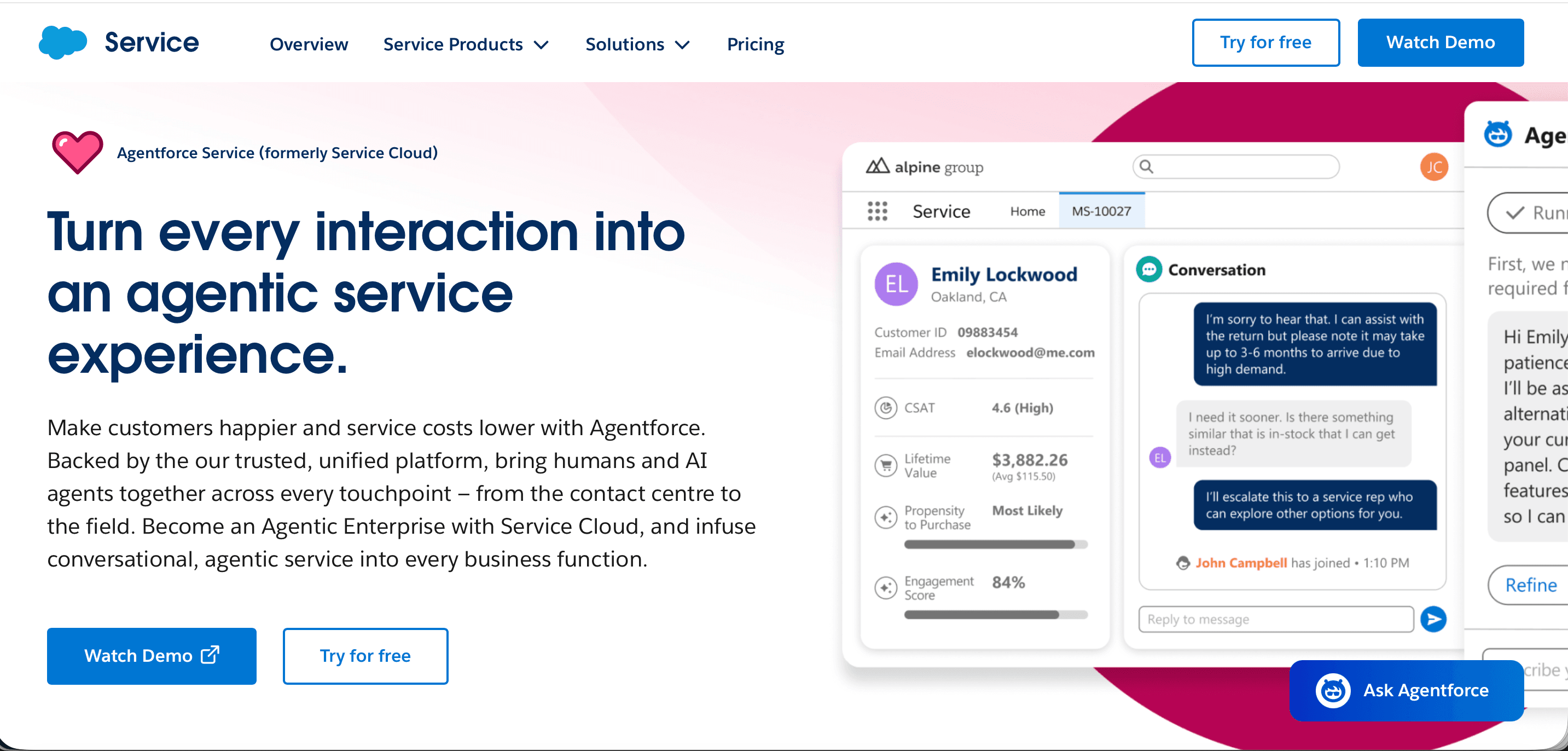 Zoho Desk alternatives: Salesforce Service Cloud