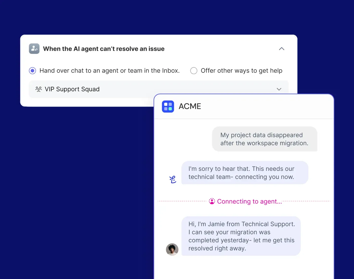 Zoona AI handoff rules - By SparrowDesk