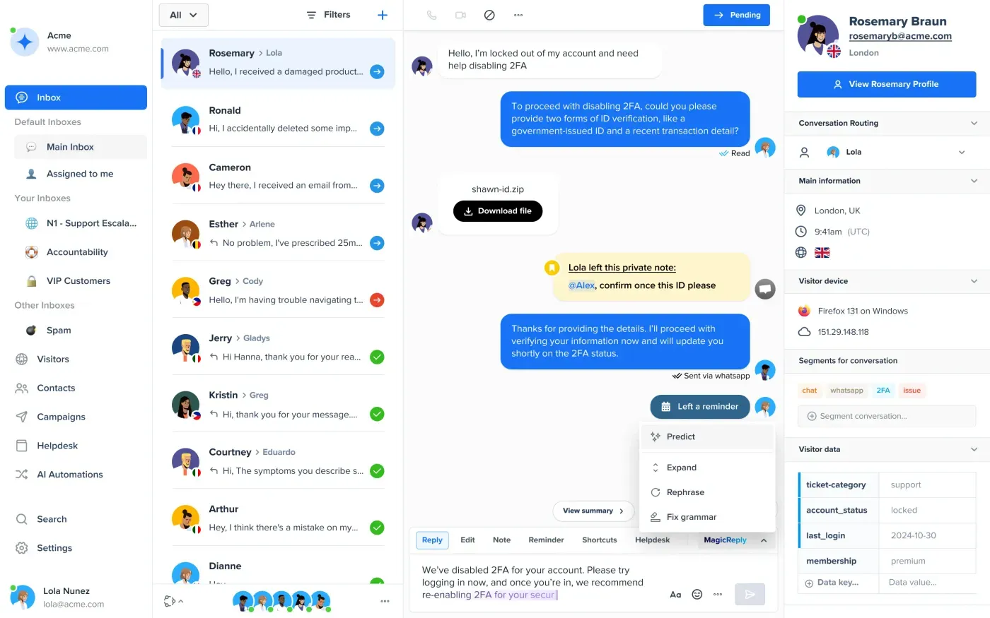 Crisp Live Chat Software