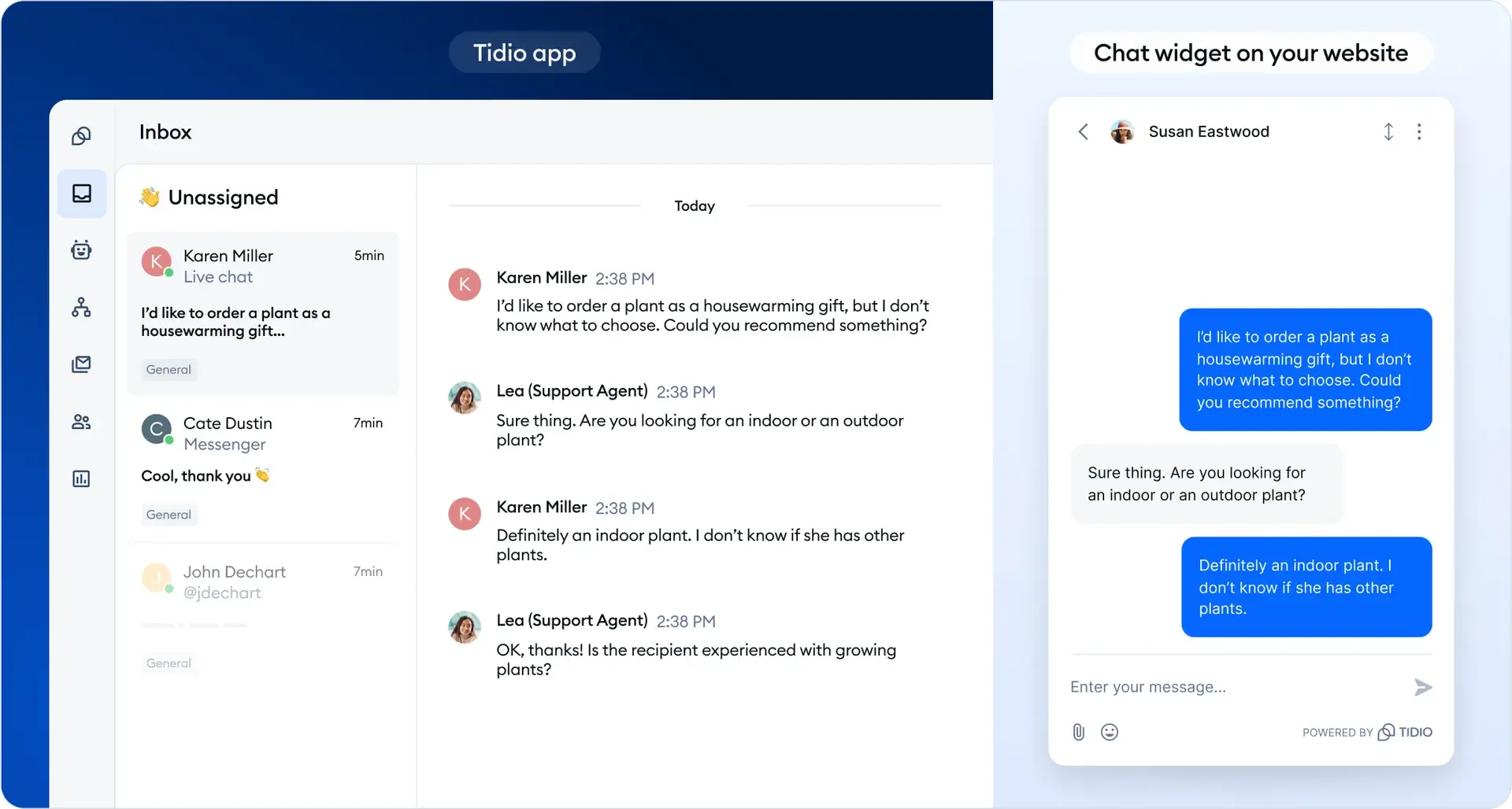 Tidio Live Chat Software