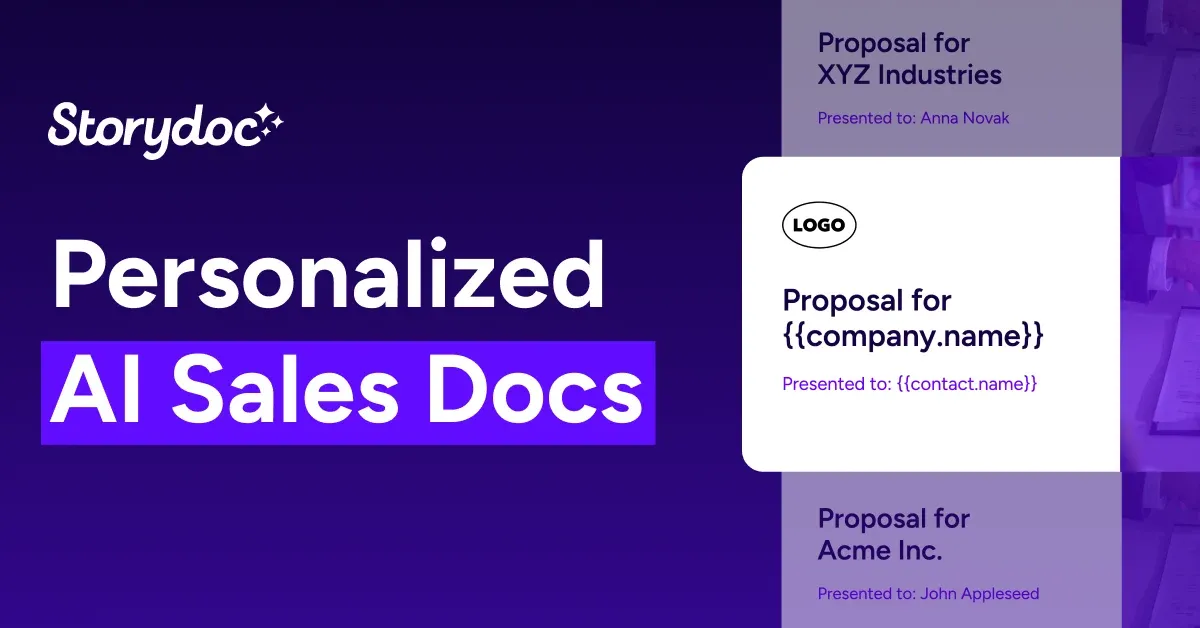 Storydoc have personalised AI sales Docs