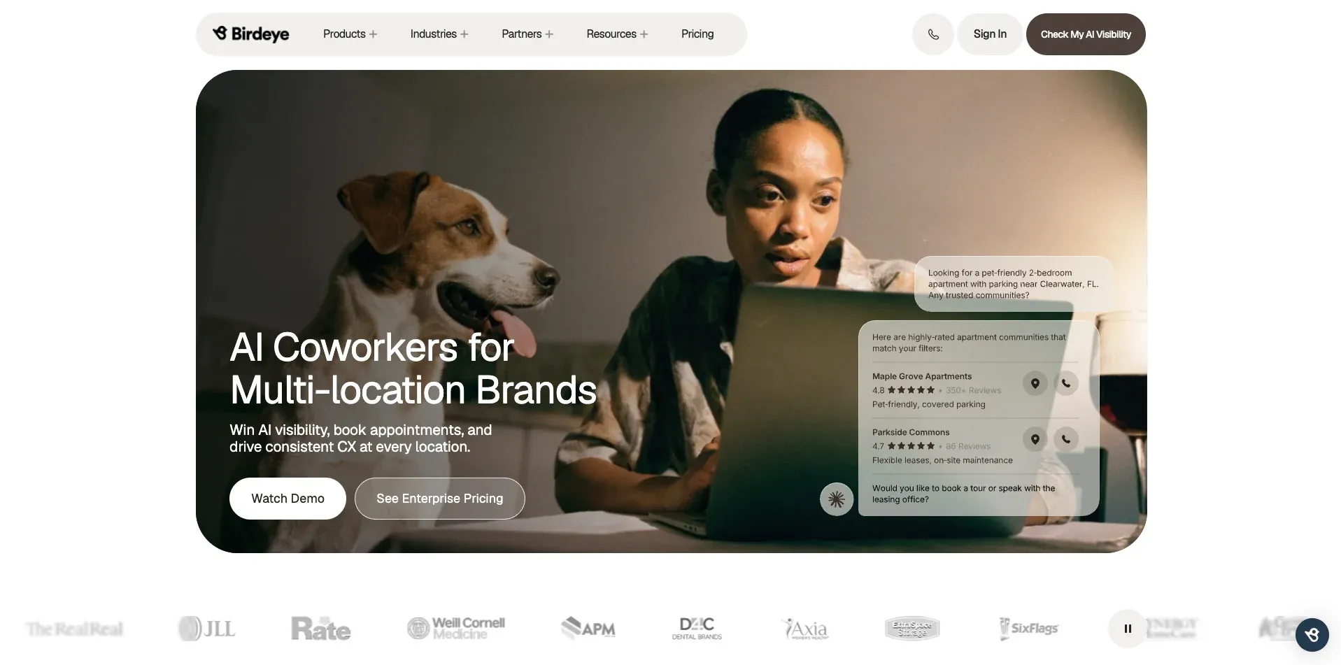 Birdeye, an enterprise reputation feedback platform for several industries.
